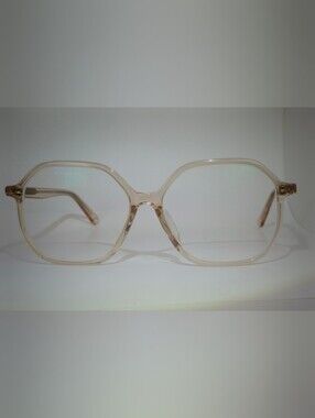 Crepuscule. Clear Champagne Round Frame Women's Eyeglasses.